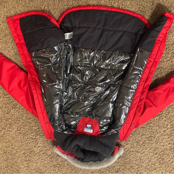 Columbia Women's Suttle Mountain Omni-Heat Bright Red Parka VERY WARM - Picture 6 of 8